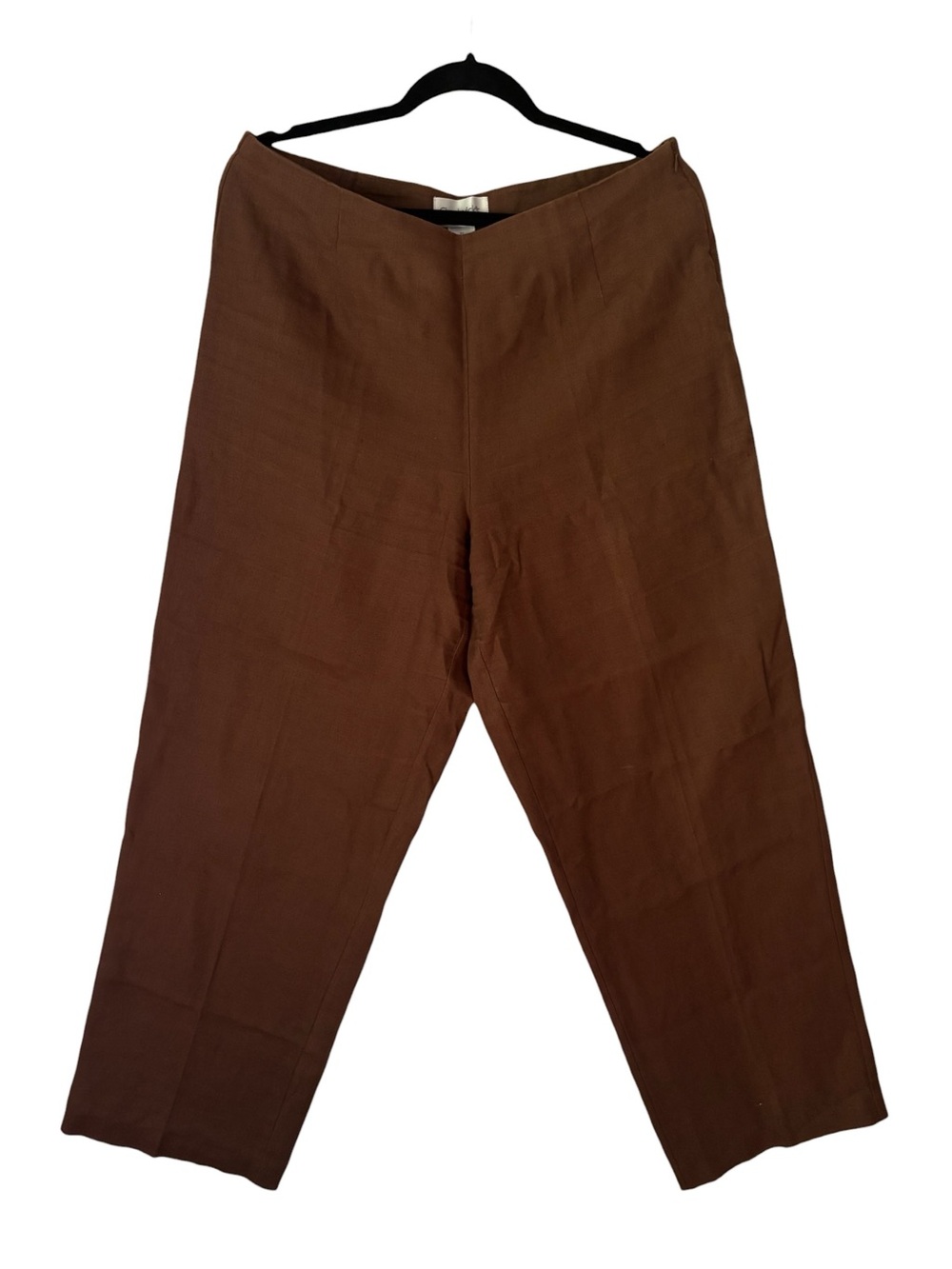 Chadwicks Vintage 100% Linen Wide Leg Pants in Brown